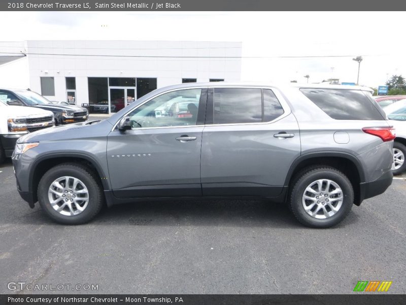 Satin Steel Metallic / Jet Black 2018 Chevrolet Traverse LS