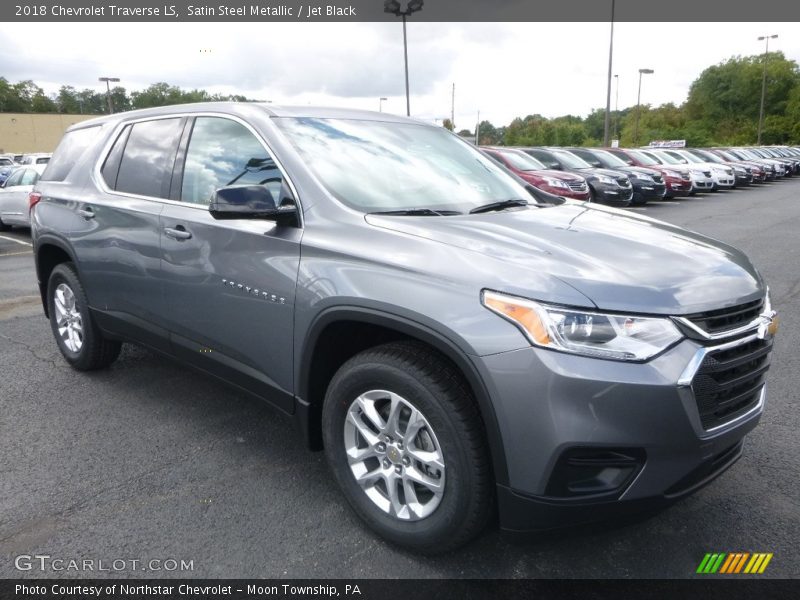 Satin Steel Metallic / Jet Black 2018 Chevrolet Traverse LS