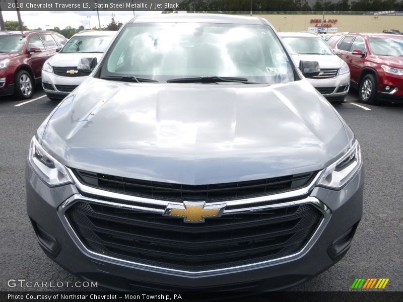 Satin Steel Metallic / Jet Black 2018 Chevrolet Traverse LS