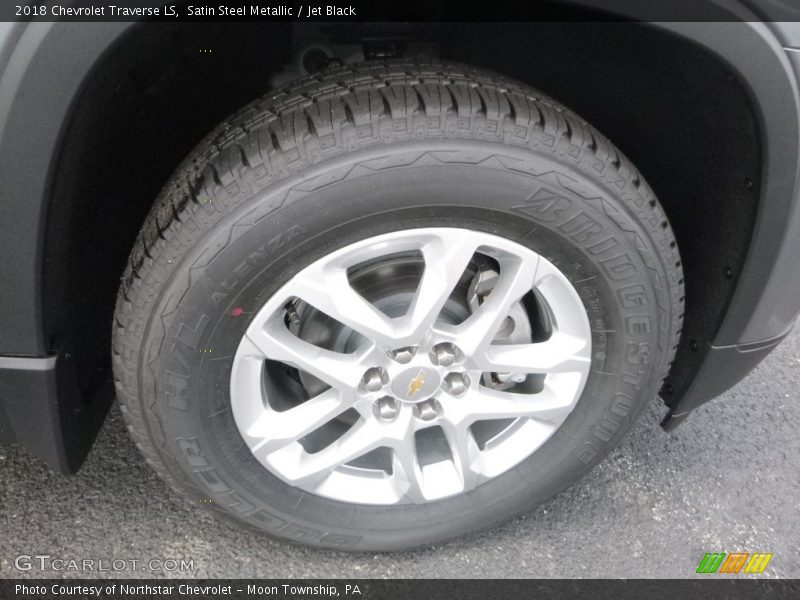 Satin Steel Metallic / Jet Black 2018 Chevrolet Traverse LS