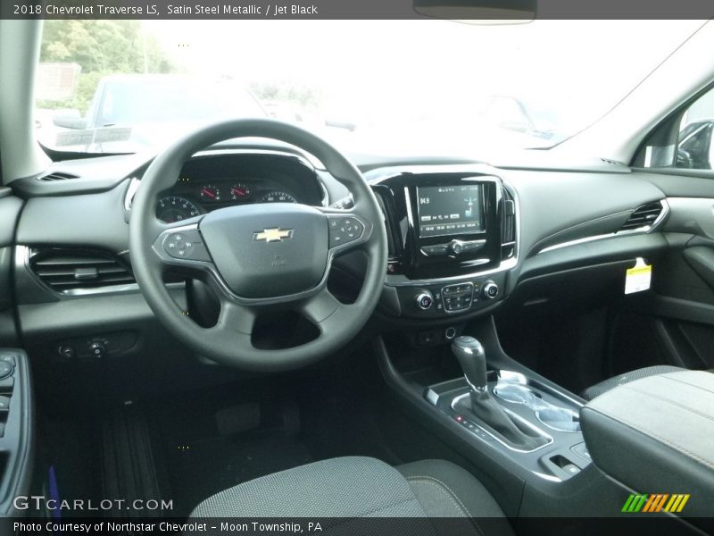 Satin Steel Metallic / Jet Black 2018 Chevrolet Traverse LS
