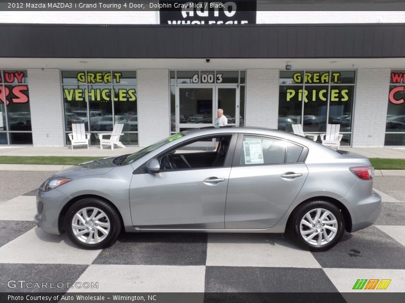 Dolphin Gray Mica / Black 2012 Mazda MAZDA3 i Grand Touring 4 Door