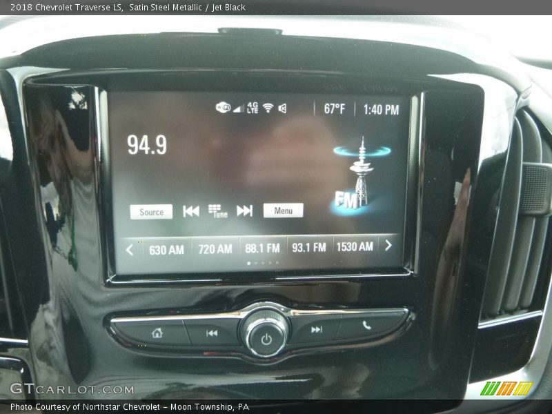 Satin Steel Metallic / Jet Black 2018 Chevrolet Traverse LS