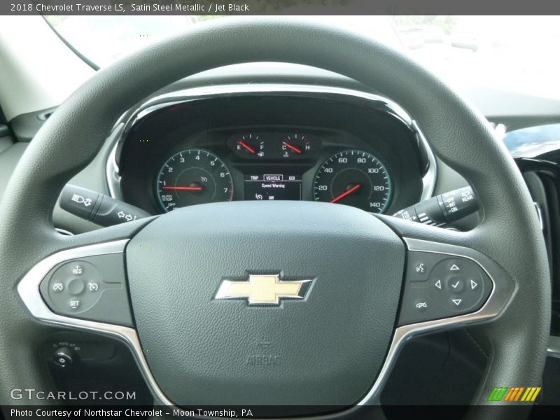 Satin Steel Metallic / Jet Black 2018 Chevrolet Traverse LS