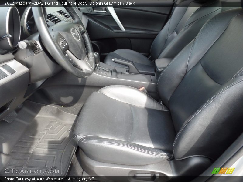 Dolphin Gray Mica / Black 2012 Mazda MAZDA3 i Grand Touring 4 Door