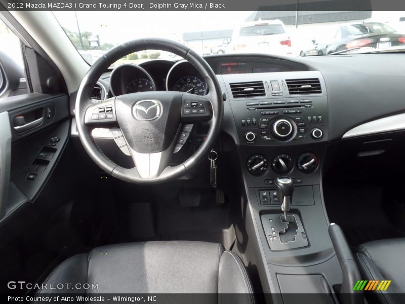Dolphin Gray Mica / Black 2012 Mazda MAZDA3 i Grand Touring 4 Door