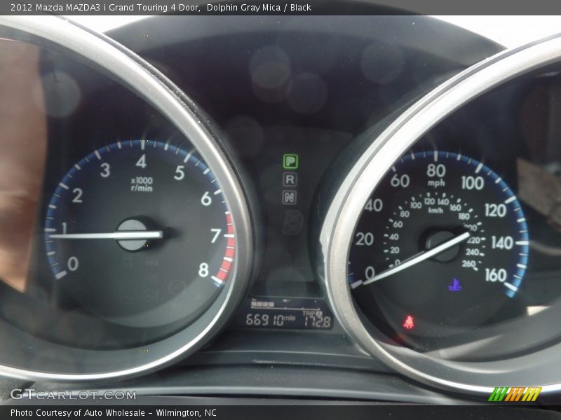 Dolphin Gray Mica / Black 2012 Mazda MAZDA3 i Grand Touring 4 Door