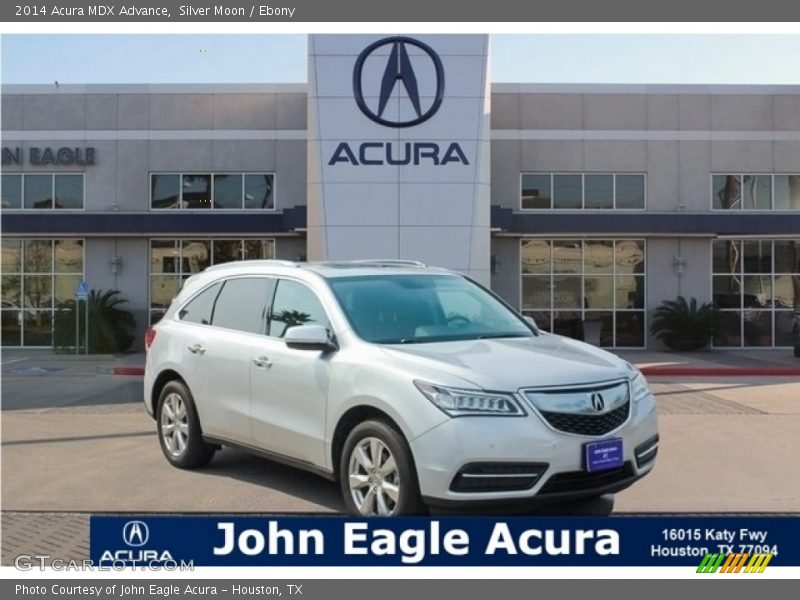 Silver Moon / Ebony 2014 Acura MDX Advance