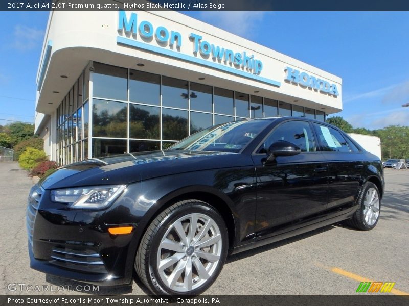 Mythos Black Metallic / Atlas Beige 2017 Audi A4 2.0T Premium quattro