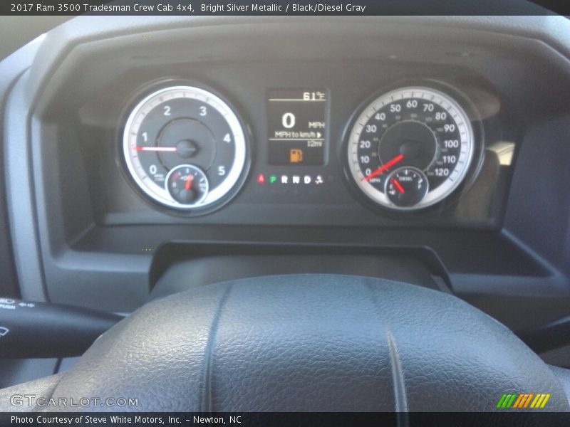 Bright Silver Metallic / Black/Diesel Gray 2017 Ram 3500 Tradesman Crew Cab 4x4