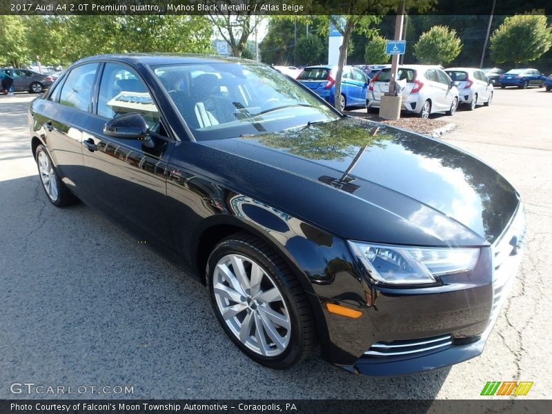 Mythos Black Metallic / Atlas Beige 2017 Audi A4 2.0T Premium quattro