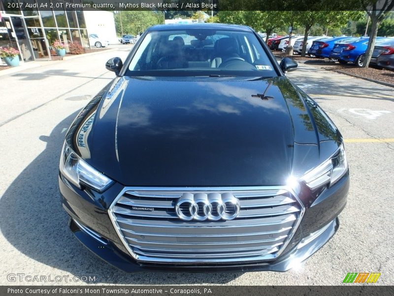 Mythos Black Metallic / Atlas Beige 2017 Audi A4 2.0T Premium quattro