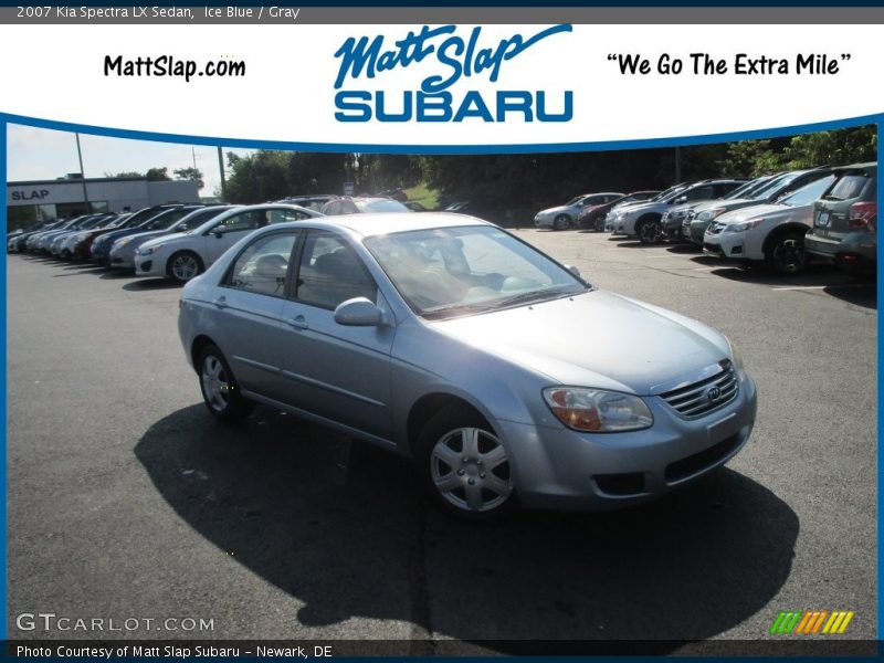 Ice Blue / Gray 2007 Kia Spectra LX Sedan