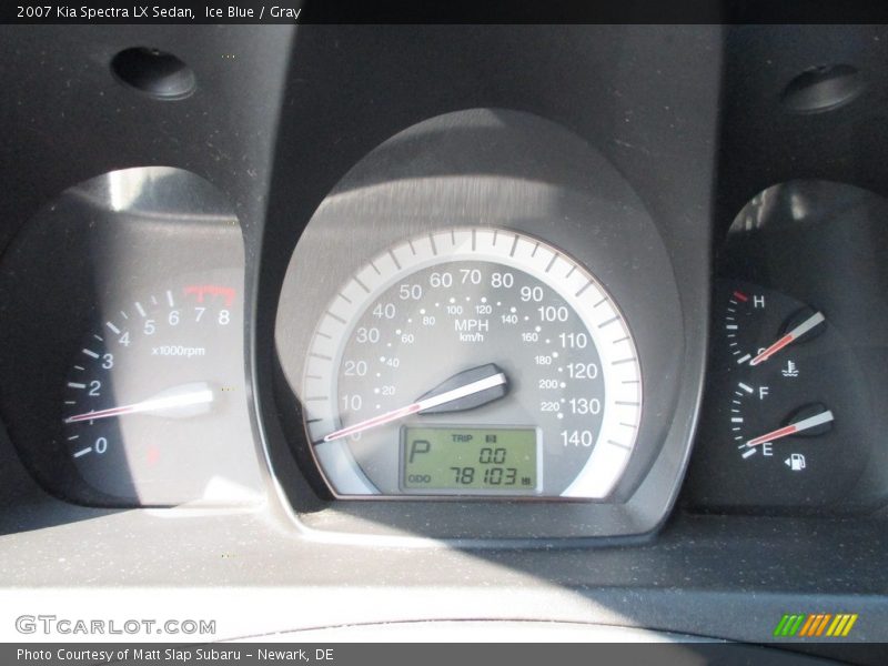 Ice Blue / Gray 2007 Kia Spectra LX Sedan