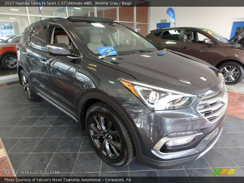 Mineral Gray / Beige 2017 Hyundai Santa Fe Sport 2.0T Ulitimate AWD
