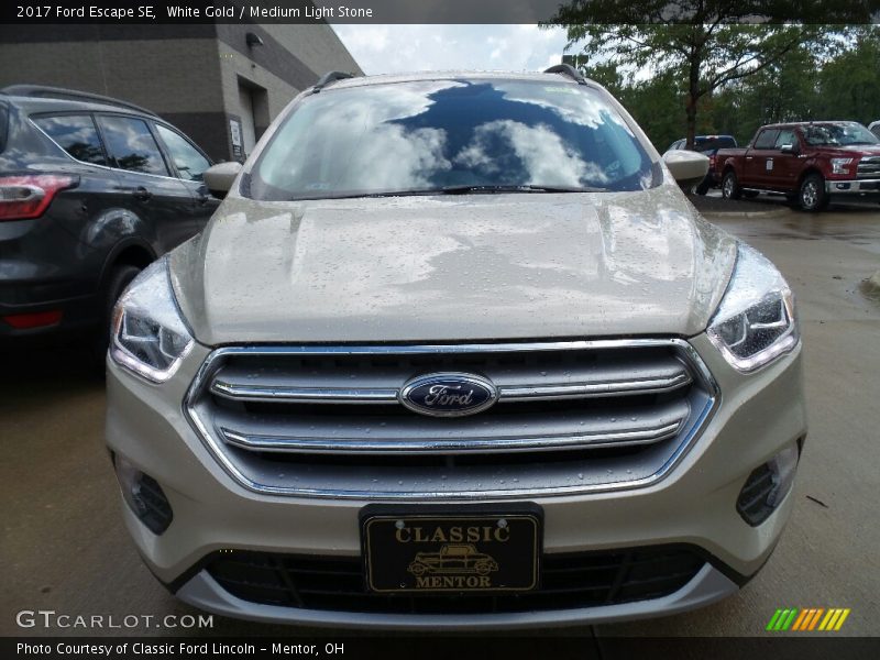 White Gold / Medium Light Stone 2017 Ford Escape SE