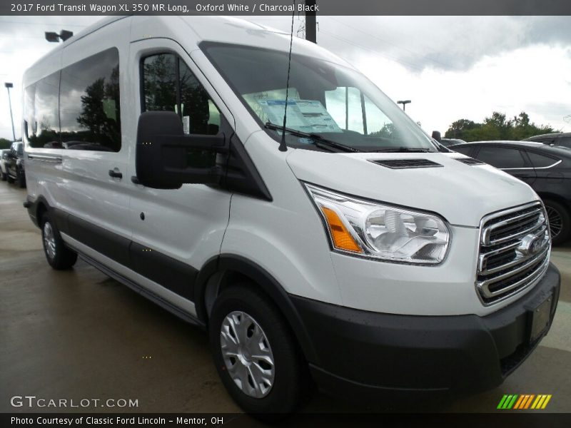 Oxford White / Charcoal Black 2017 Ford Transit Wagon XL 350 MR Long