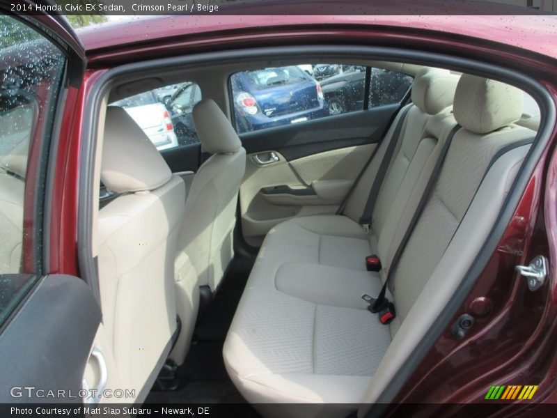 Crimson Pearl / Beige 2014 Honda Civic EX Sedan