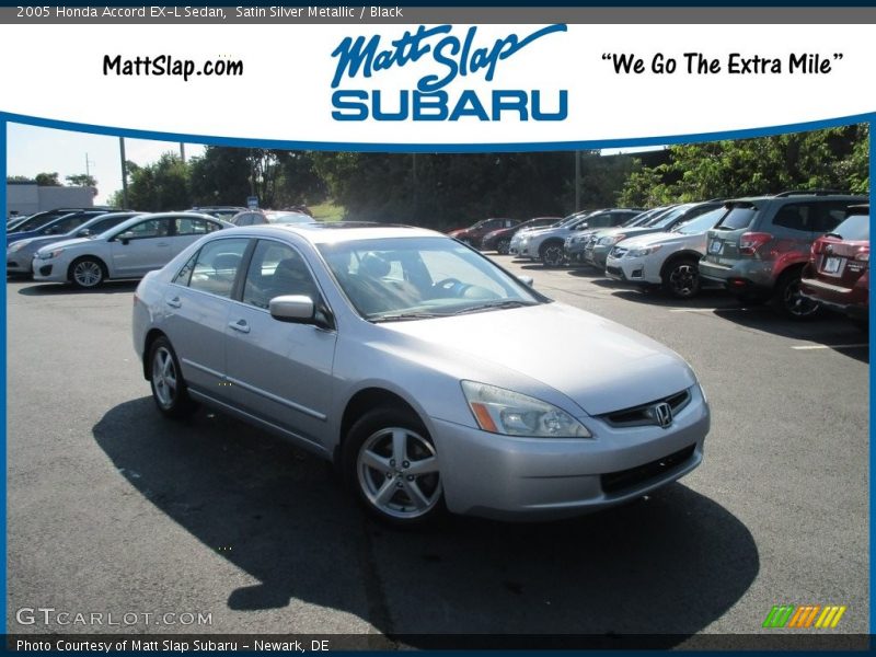Satin Silver Metallic / Black 2005 Honda Accord EX-L Sedan