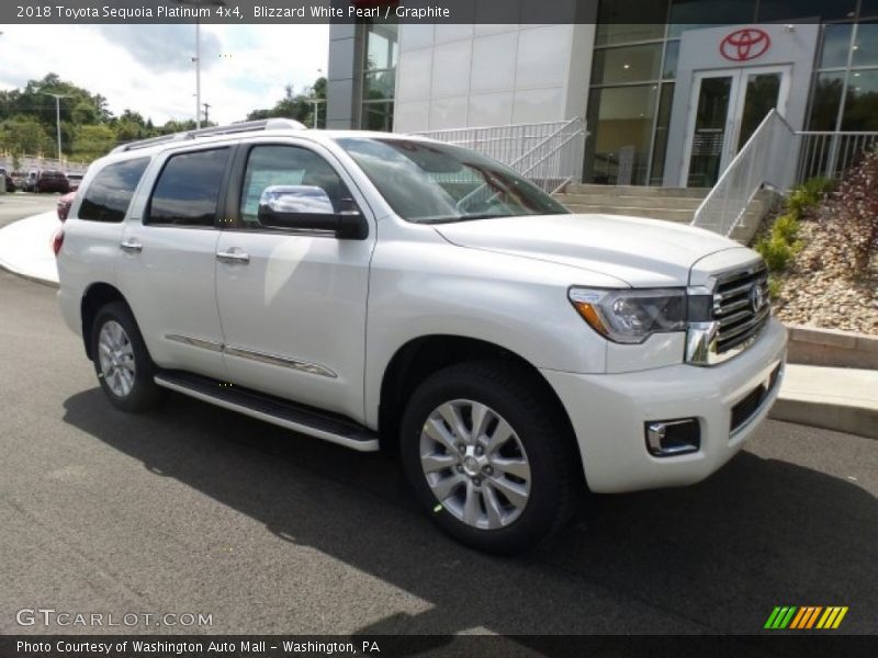 Blizzard White Pearl / Graphite 2018 Toyota Sequoia Platinum 4x4