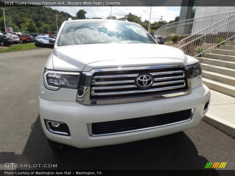 Blizzard White Pearl / Graphite 2018 Toyota Sequoia Platinum 4x4