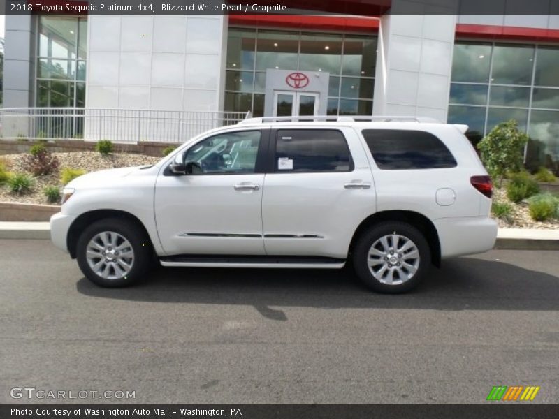 Blizzard White Pearl / Graphite 2018 Toyota Sequoia Platinum 4x4