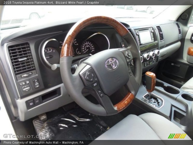 Blizzard White Pearl / Graphite 2018 Toyota Sequoia Platinum 4x4