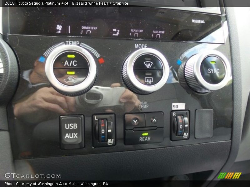 Controls of 2018 Sequoia Platinum 4x4