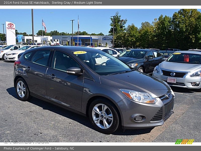 Sterling Gray / Medium Light Stone 2014 Ford Focus SE Hatchback