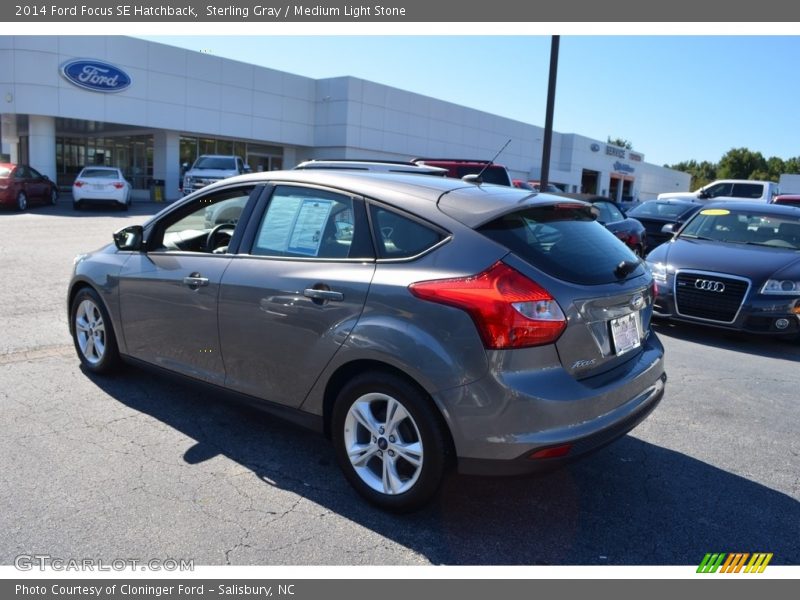 Sterling Gray / Medium Light Stone 2014 Ford Focus SE Hatchback