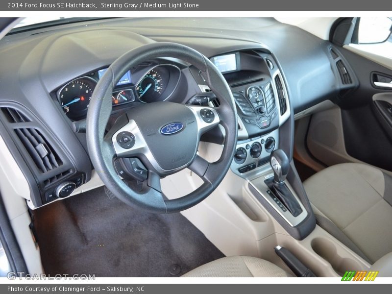 Sterling Gray / Medium Light Stone 2014 Ford Focus SE Hatchback