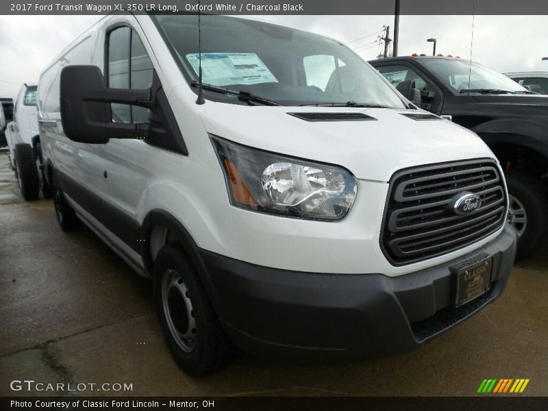 Oxford White / Charcoal Black 2017 Ford Transit Wagon XL 350 LR Long