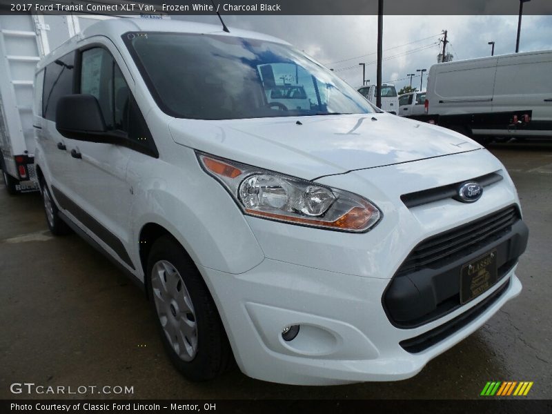 Frozen White / Charcoal Black 2017 Ford Transit Connect XLT Van
