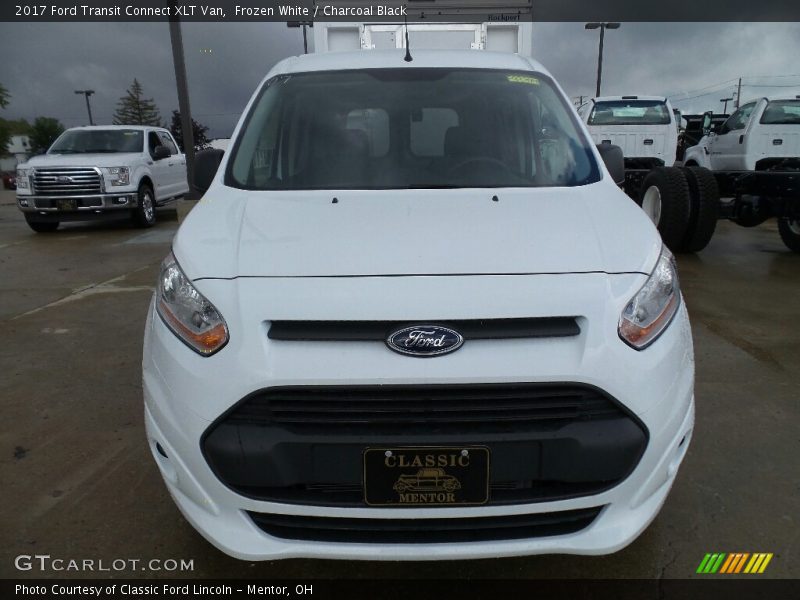 Frozen White / Charcoal Black 2017 Ford Transit Connect XLT Van