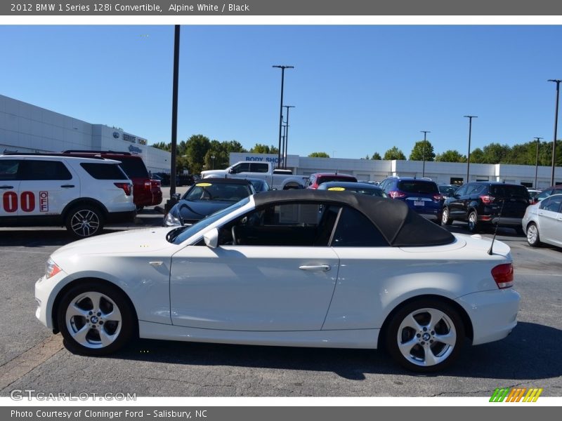 Alpine White / Black 2012 BMW 1 Series 128i Convertible