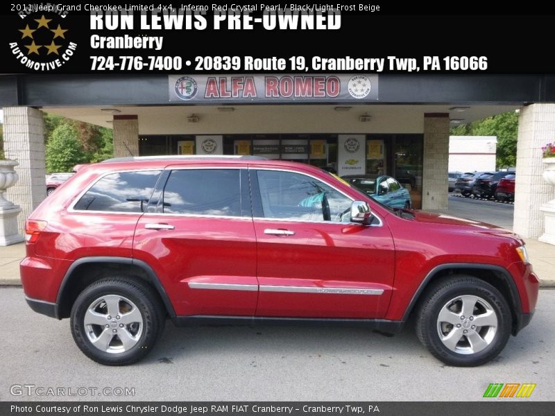 Inferno Red Crystal Pearl / Black/Light Frost Beige 2011 Jeep Grand Cherokee Limited 4x4