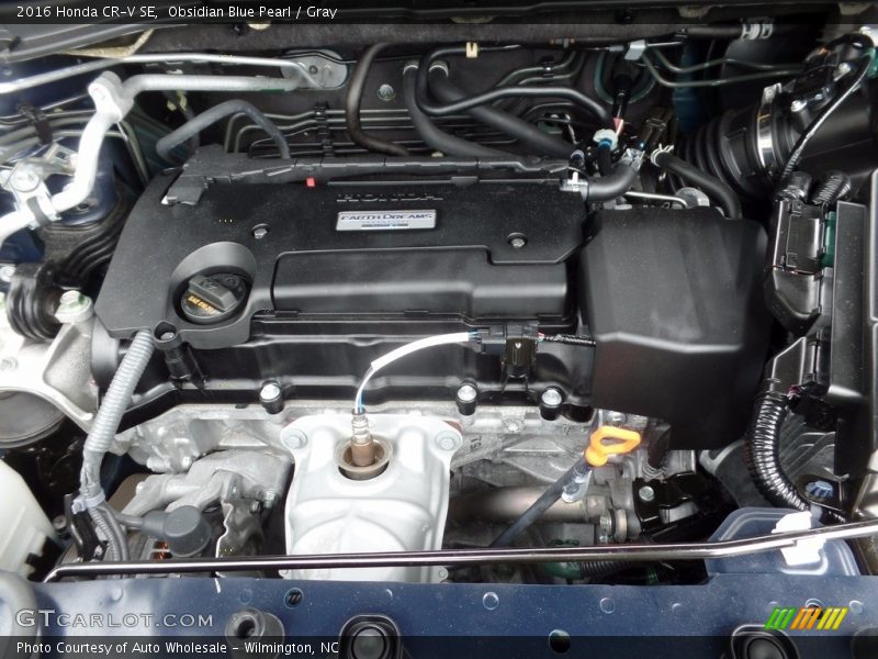 Obsidian Blue Pearl / Gray 2016 Honda CR-V SE