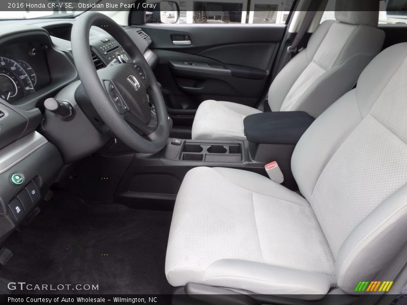 Obsidian Blue Pearl / Gray 2016 Honda CR-V SE
