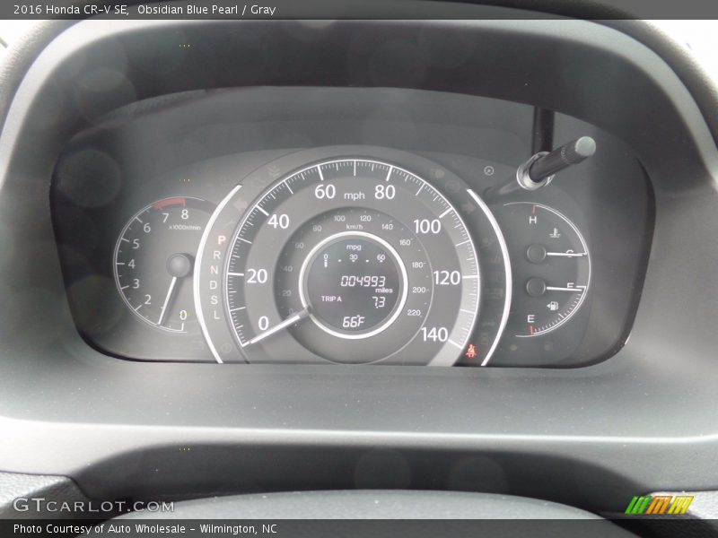Obsidian Blue Pearl / Gray 2016 Honda CR-V SE