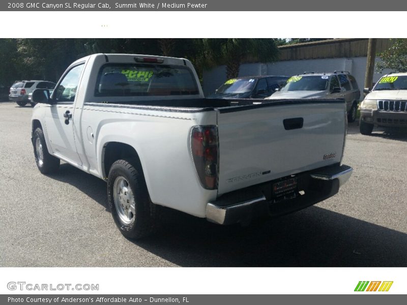 Summit White / Medium Pewter 2008 GMC Canyon SL Regular Cab