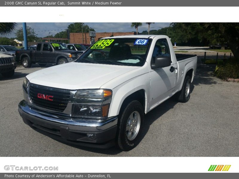 Summit White / Medium Pewter 2008 GMC Canyon SL Regular Cab