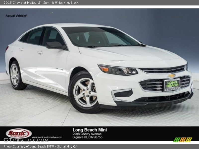 Summit White / Jet Black 2016 Chevrolet Malibu LS