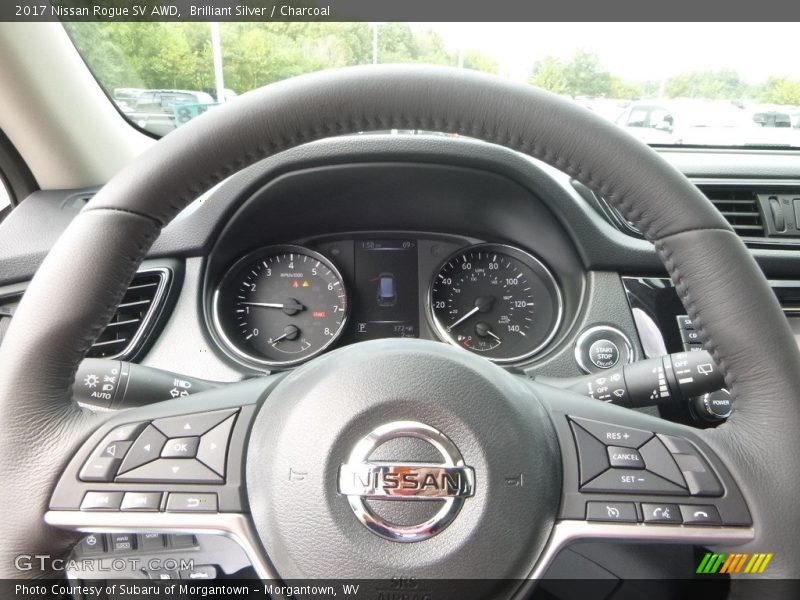 Brilliant Silver / Charcoal 2017 Nissan Rogue SV AWD