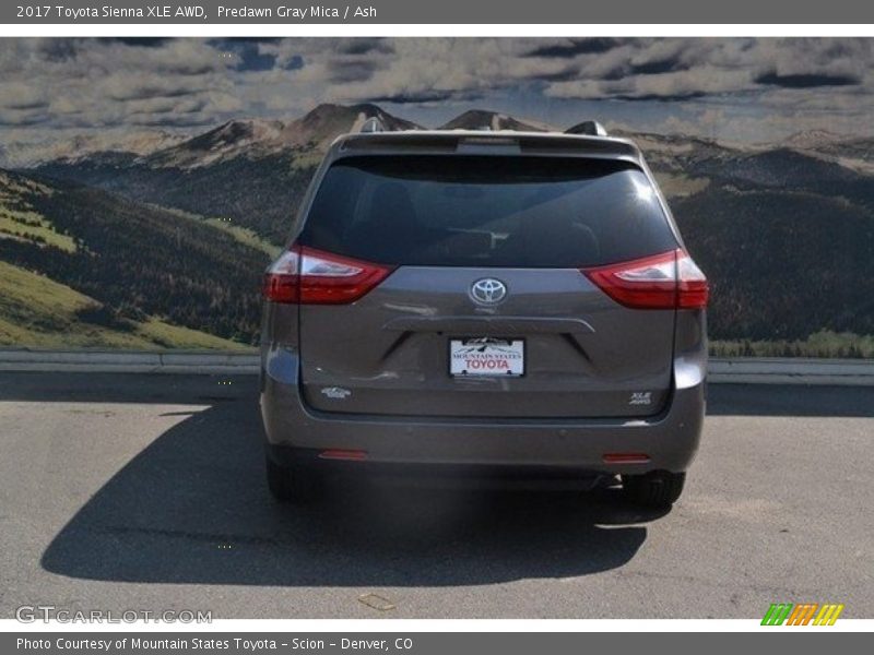 Predawn Gray Mica / Ash 2017 Toyota Sienna XLE AWD