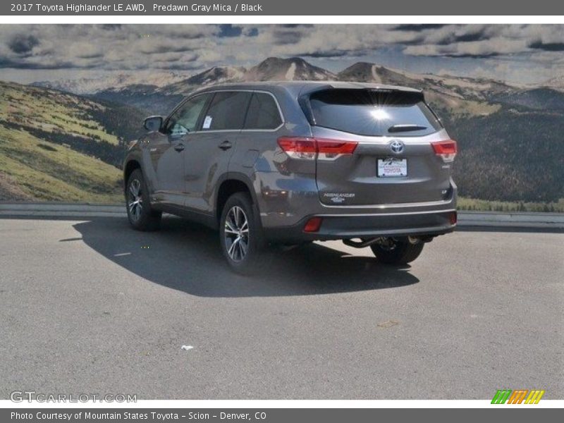 Predawn Gray Mica / Black 2017 Toyota Highlander LE AWD