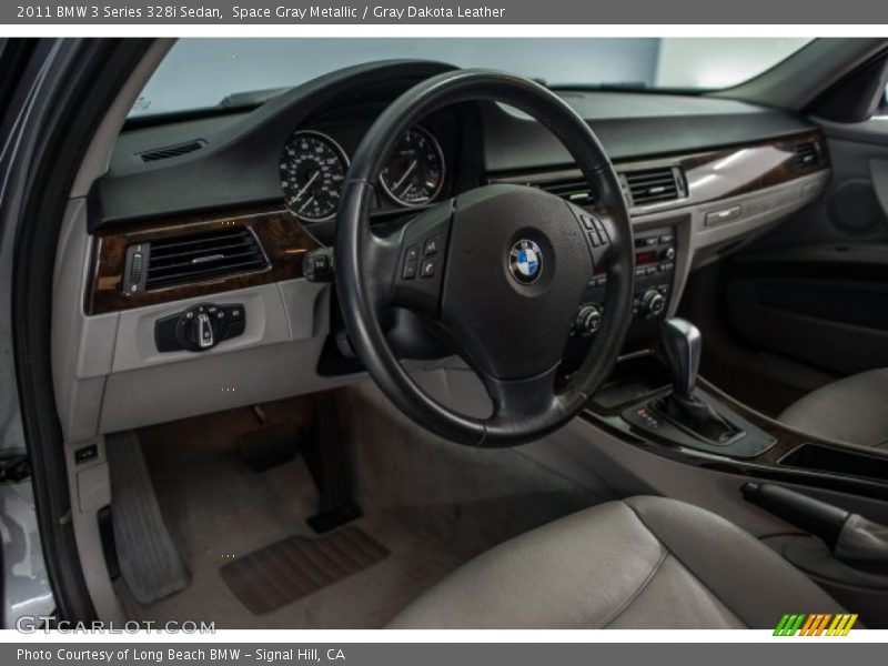 Space Gray Metallic / Gray Dakota Leather 2011 BMW 3 Series 328i Sedan