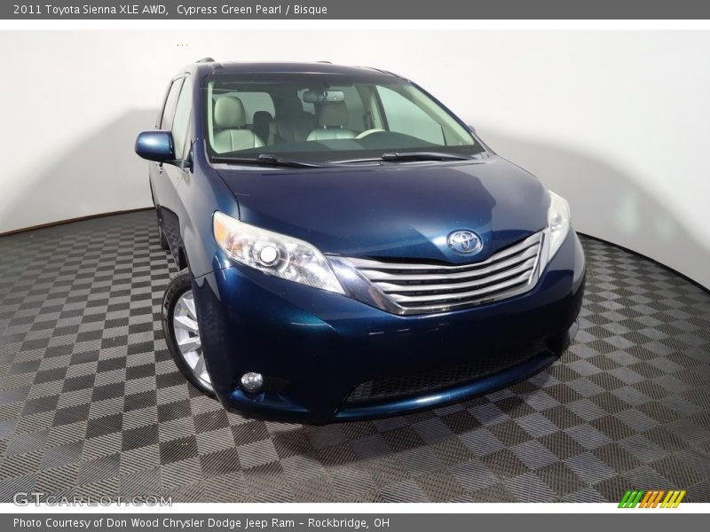 Cypress Green Pearl / Bisque 2011 Toyota Sienna XLE AWD