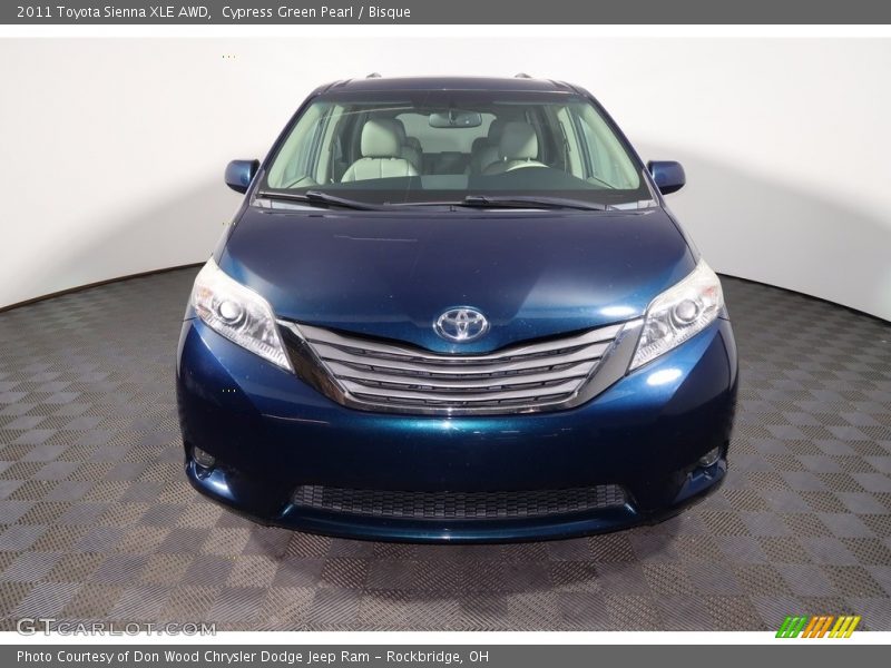 Cypress Green Pearl / Bisque 2011 Toyota Sienna XLE AWD