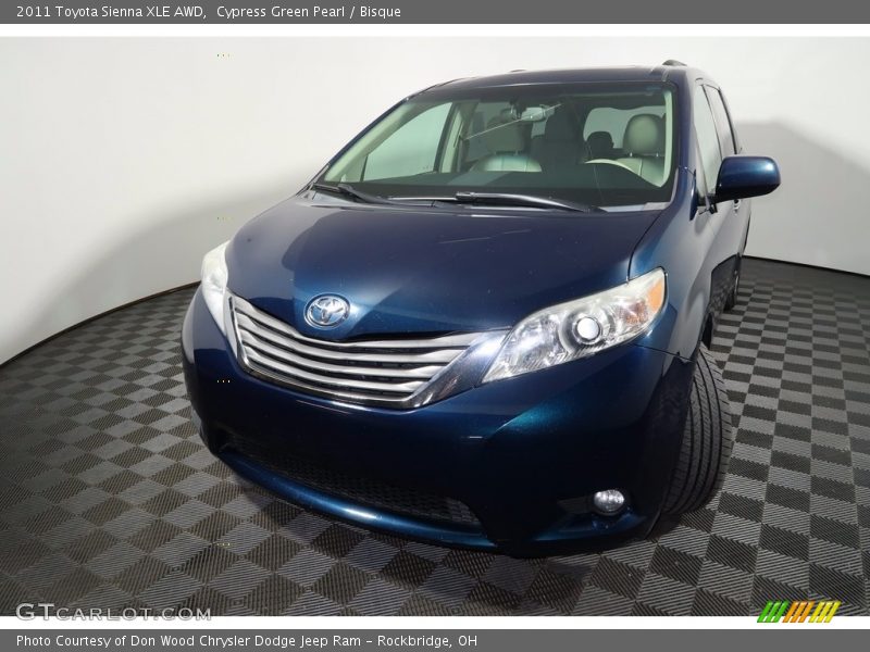 Cypress Green Pearl / Bisque 2011 Toyota Sienna XLE AWD