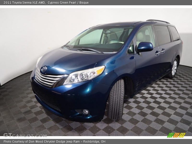 Cypress Green Pearl / Bisque 2011 Toyota Sienna XLE AWD
